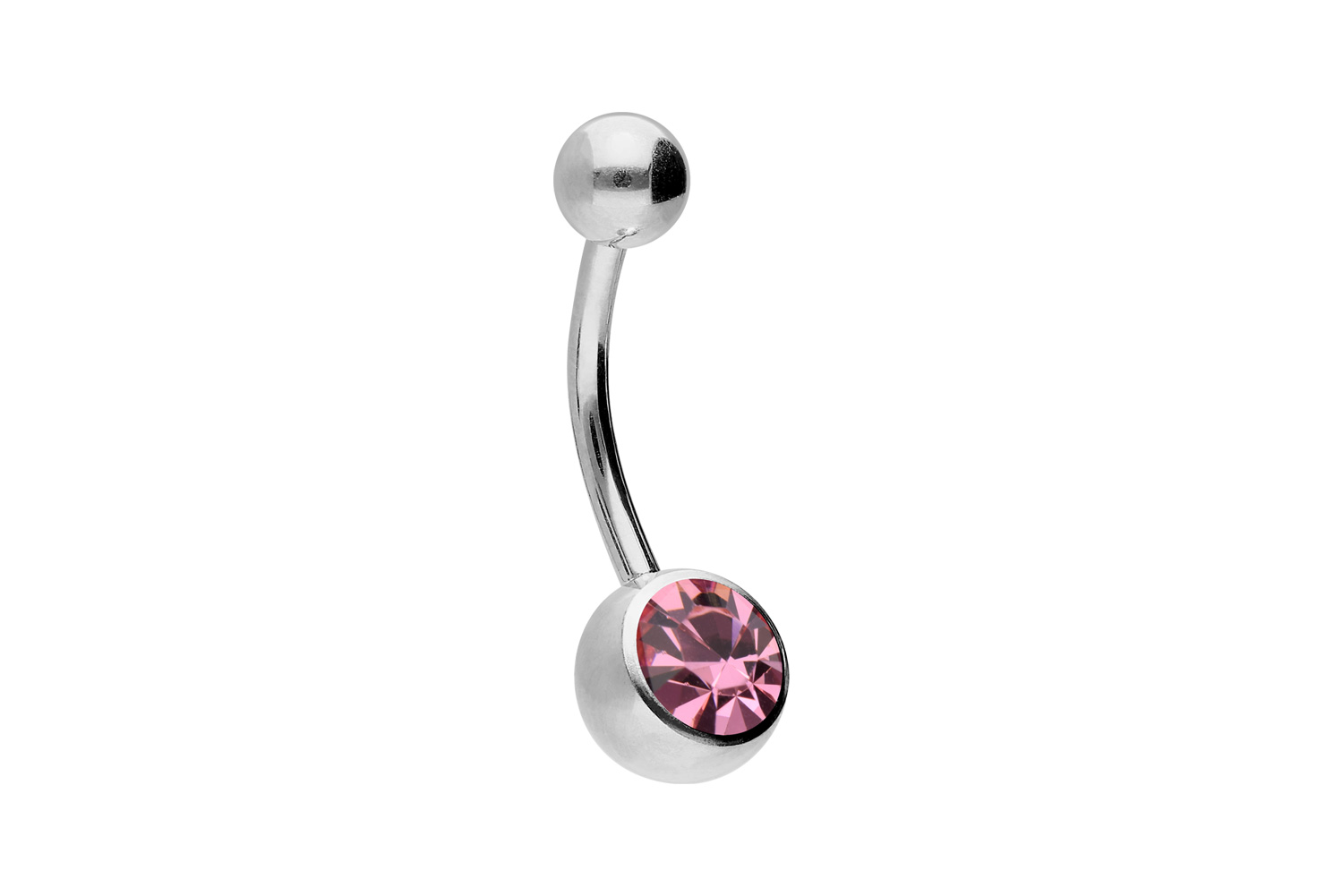 Chirurgenstahl Bananabell Piercing KRISTALL